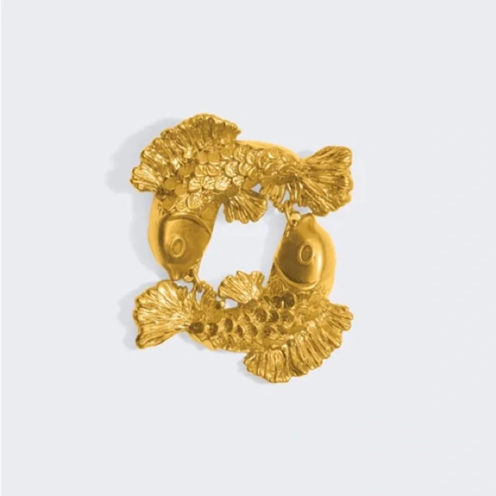 Schiaparelli Style Zodiac Brooch - Pisces